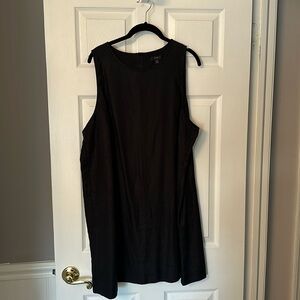 Black Linen Shift Dress
